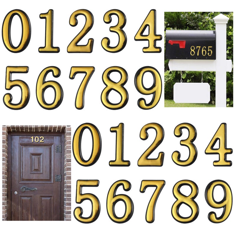 MONNCHA Mailbox Numbers for Outside  MONNCHA House Numbers for Mailbox 3D Self Adhesive Mailbox Numbers 2 Inch Door Address Numbers Stickers for Mailbox  Apartment  House  Trash Bins - Image 1